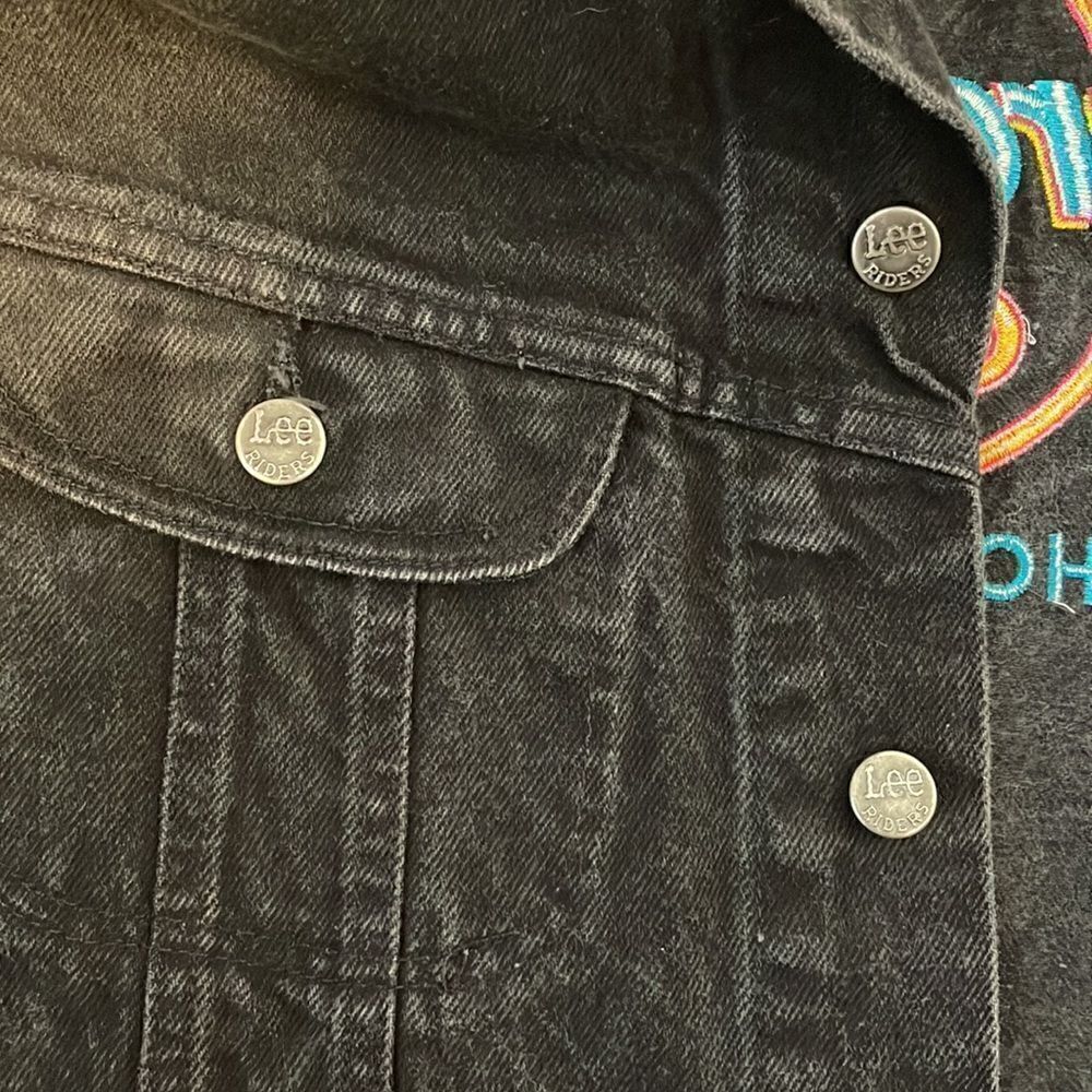 Lee Vintage Hard Rock Cafe Honolulu Denim Jacket Black L - Picture 8 of 9